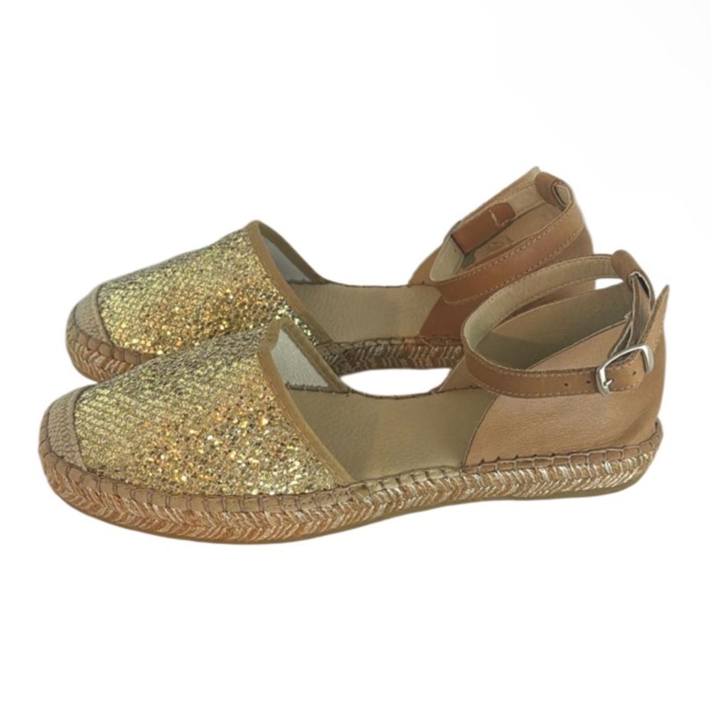 New authentic Andre Assous designer leather espadrilles sandals sz 9 display - Picture 3 of 12